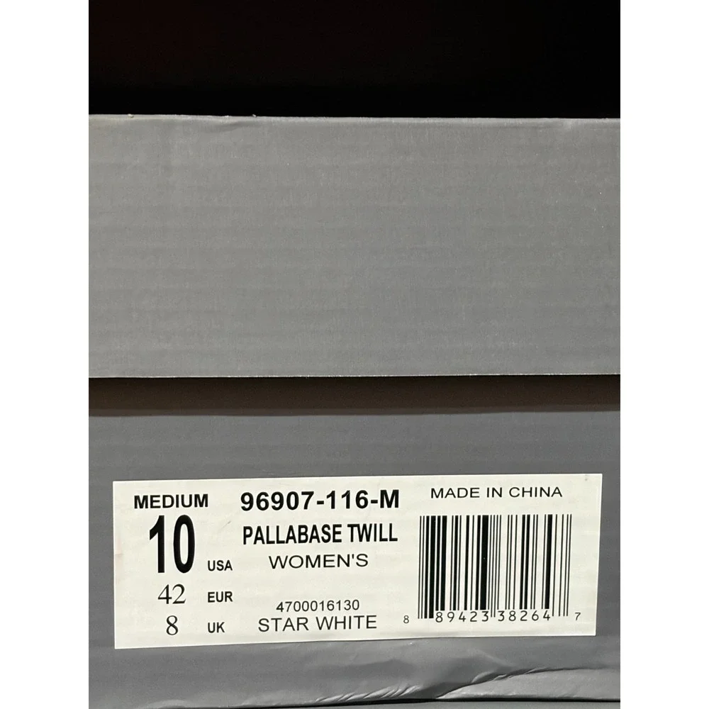 Palladium Pallabase Twill Womens 10 Star White Platform Combat Boots Side Zip